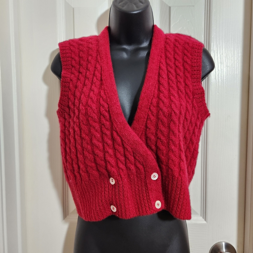 Vintage Nordstrom Cable Net Vest